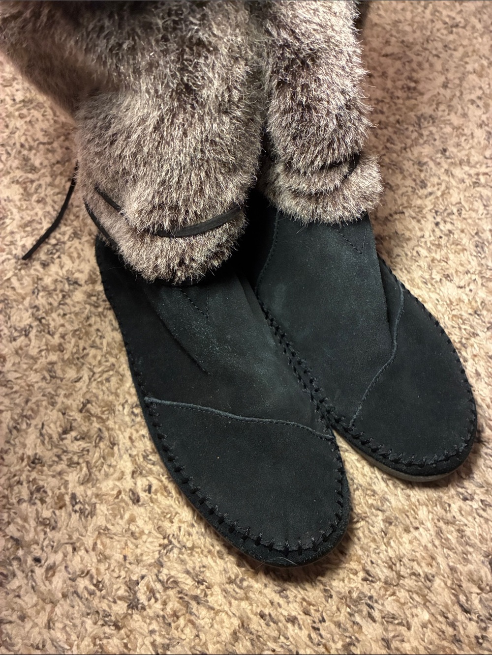 Toms Dark‎ Green Suede Lace-Up Casual Shoes